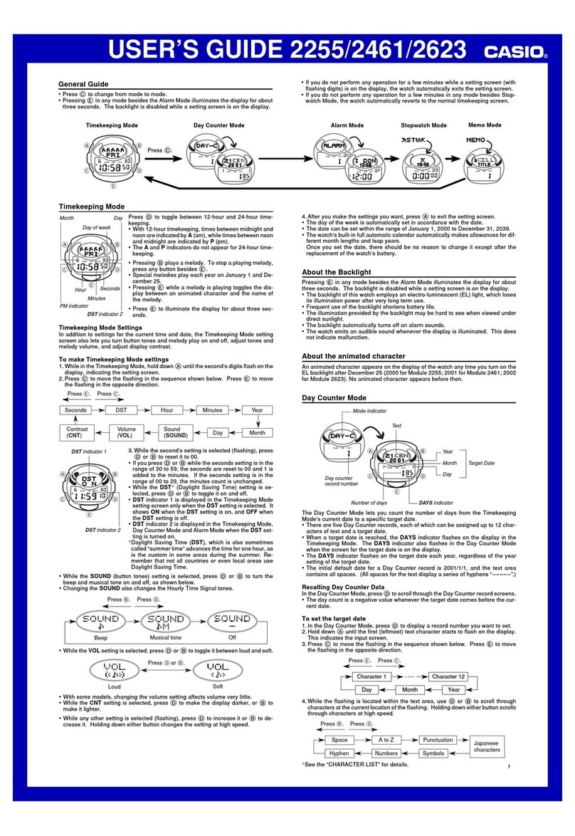 Casio 2255 User manual