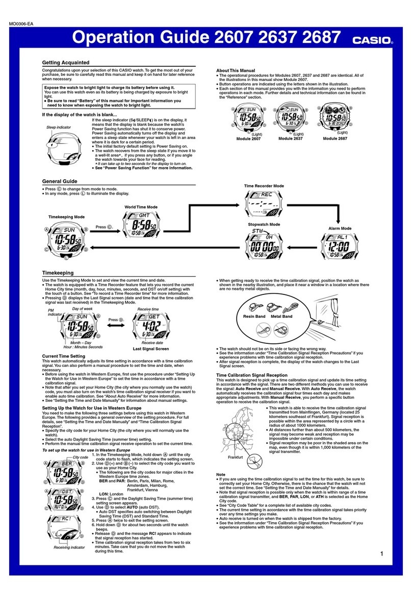 Casio 2607 User manual