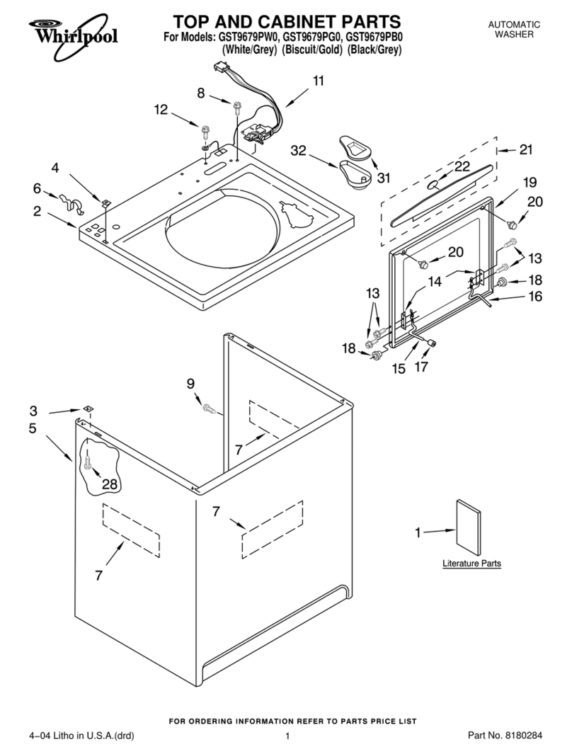 Whirlpool GST9679PW0 parts list