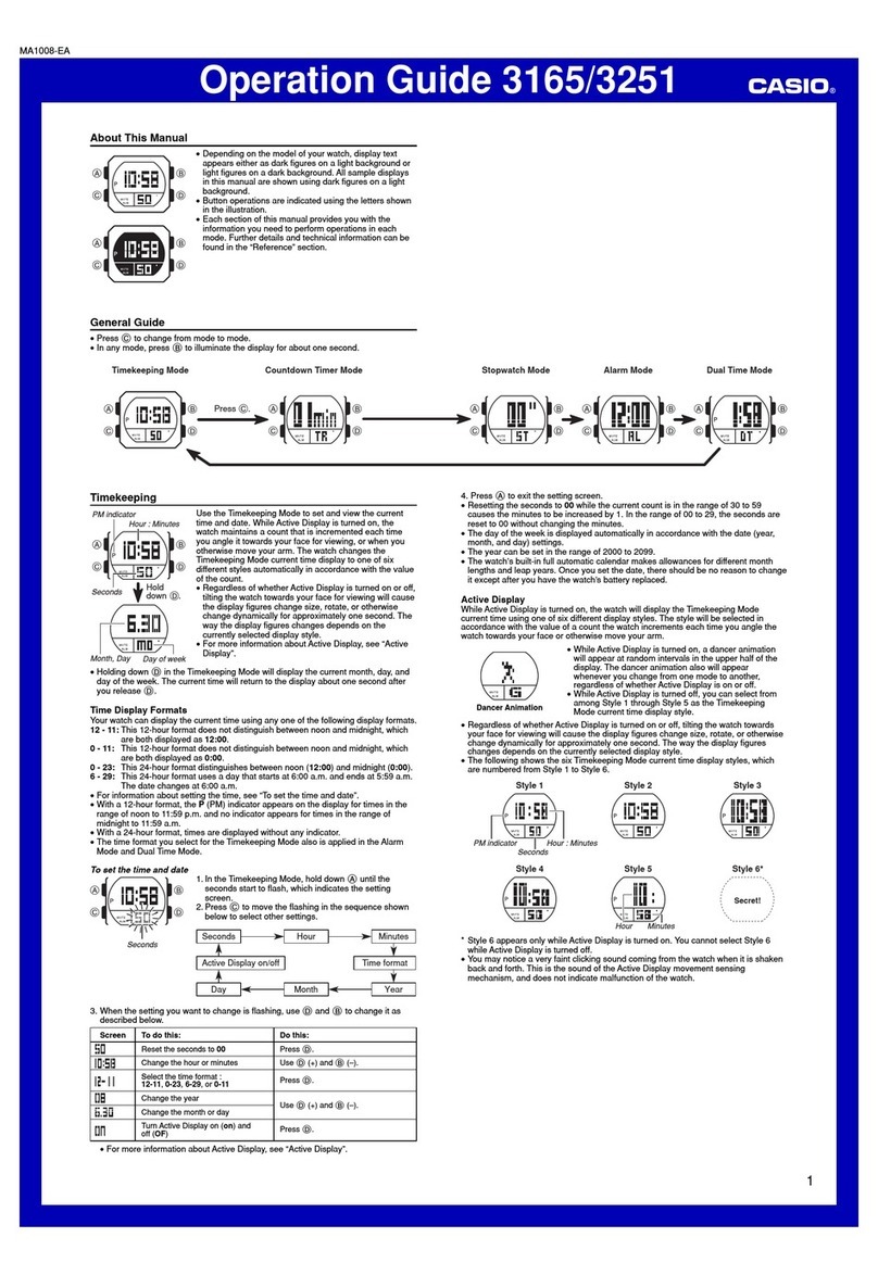 Casio 3165 User manual