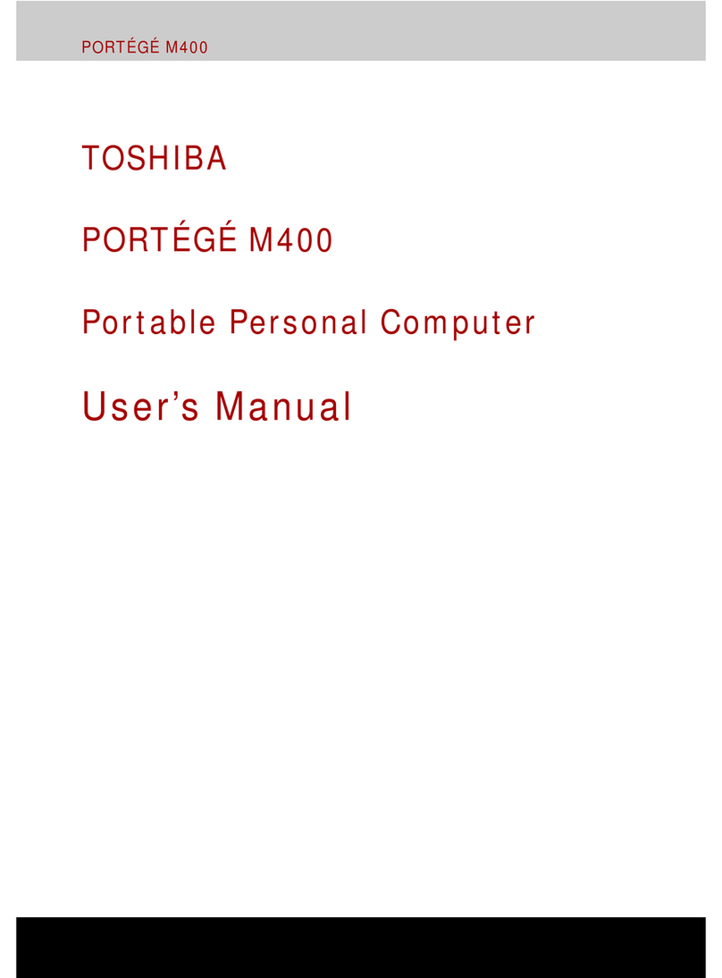 Toshiba M400 - Portege - Core 2 Duo 1.83 GHz user manual