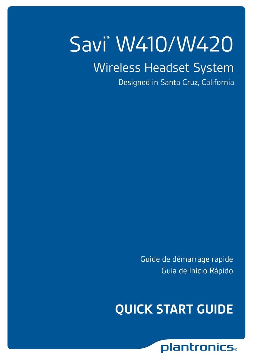 Plantronics SaviW410 quick start guide