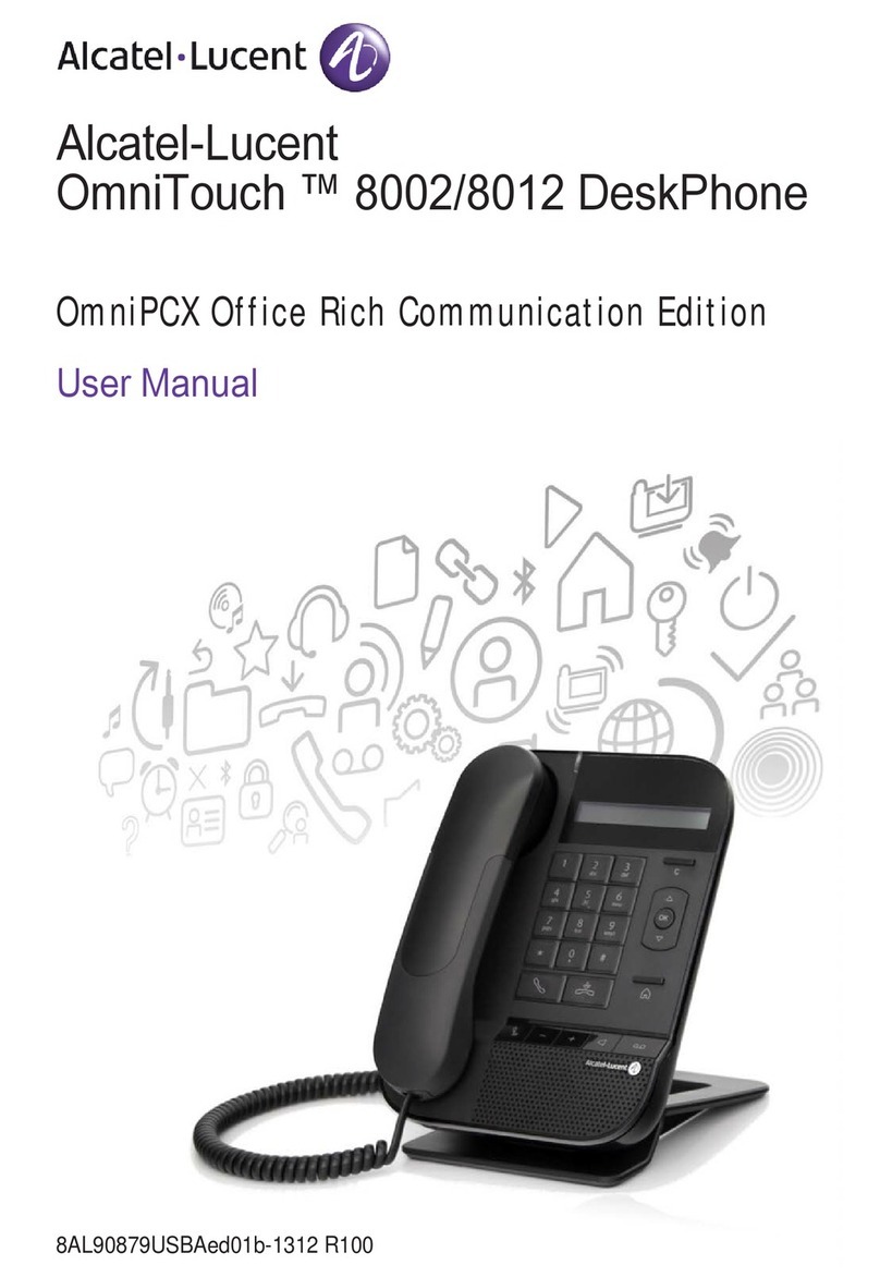 Alcatel-Lucent OmniTouch 8012 User manual Alcatel-Lucent OmniTouch 8012 User manual