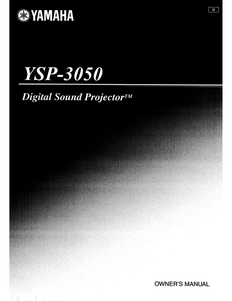 Yamaha YSP-3050 - Digital Sound Projector Home Theater... owner's manual