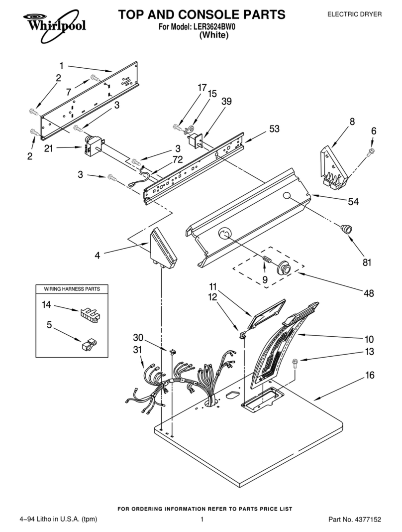 Whirlpool LER3624BW0 parts list