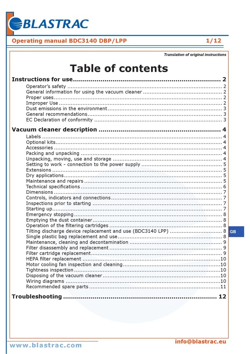 Blastrac BDC3140 operating manual