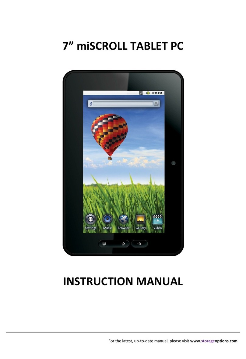 Storage Options 7" miSCROLL TABLET PC instruction manual