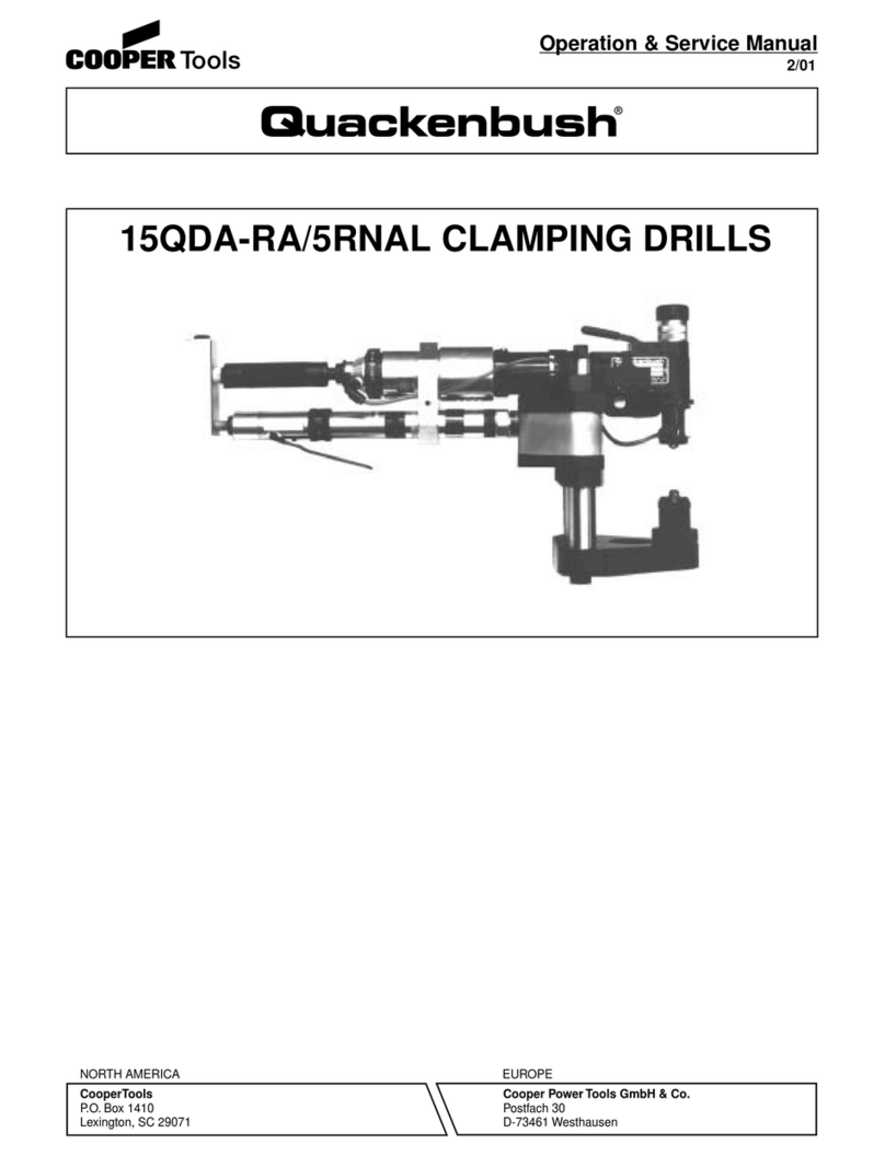 Cooper Tools Quackenbush 15QDA-RA/5RNAL Installation and operating instructions