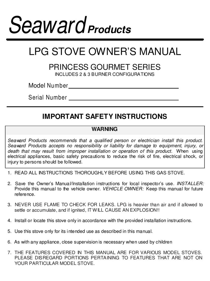Seaward PRINCESS GOURMET SERIES owner's manual