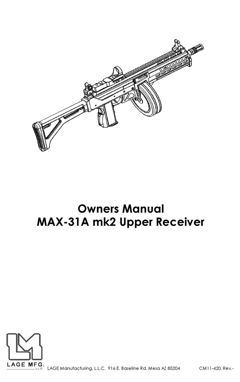 LAGE MFG MAX-31A mk2 owner's manual