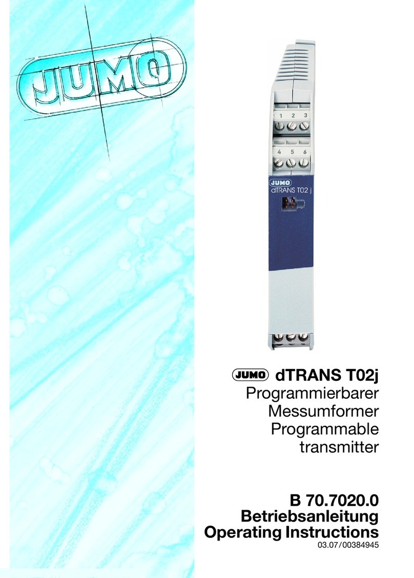JUMO dTRANS T02j operating instructions