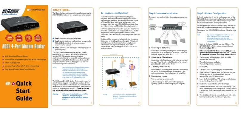 NetComm NB4 quick start guide