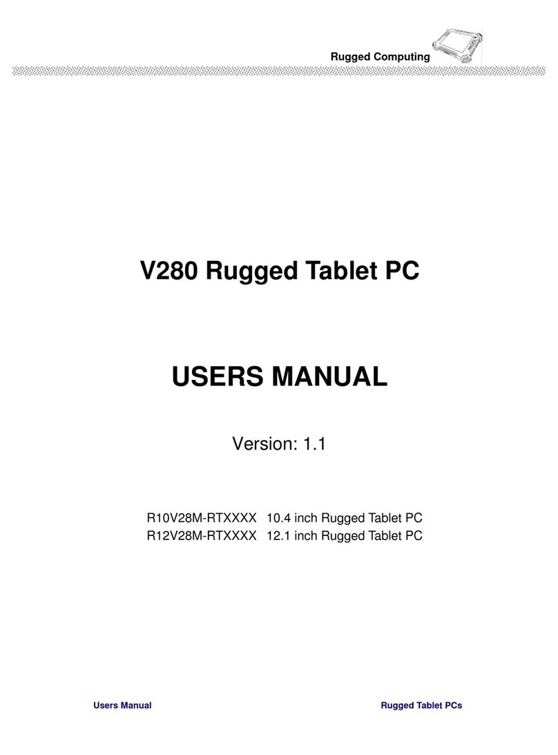 Rugged Computing V280 User manual Rugged Computing V280 User manual