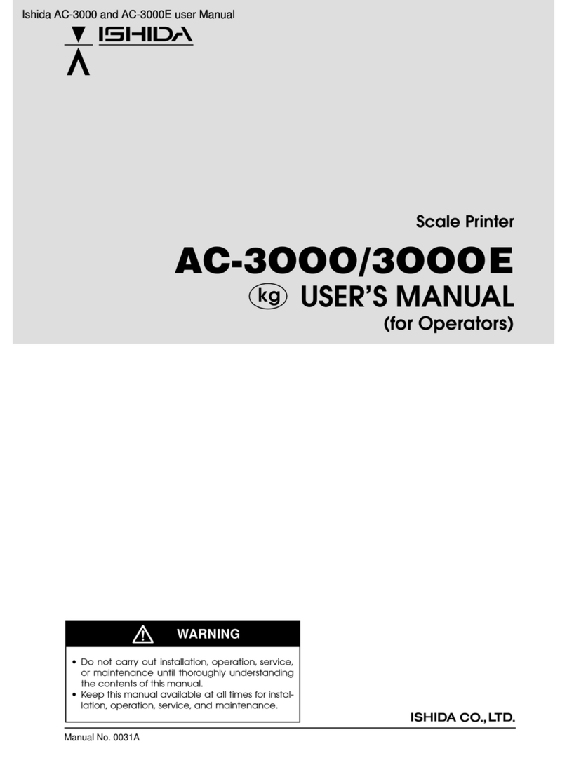 ISHIDA AC-3OOO User manual