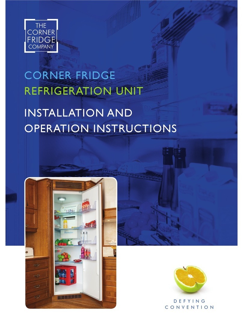 The Corner Fridge Refrigerator Installation and operation instructions