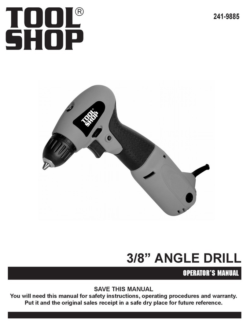 Toolshop 241-9885 Operator's manual