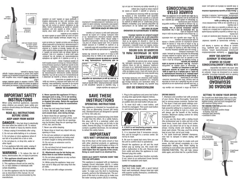 Conair 204P User manual