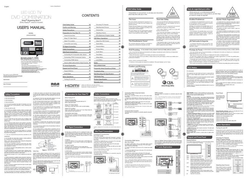 RCA LRK40G45RQD User manual