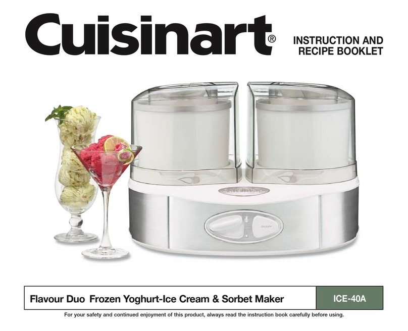 Cuisinart ICE-40A INSTRUCTION AND RECIPE BOOKLET