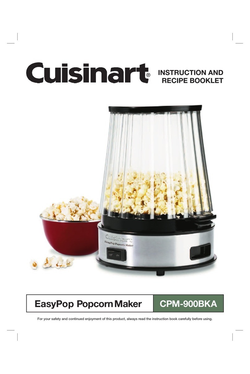 Cuisinart EasyPop CPM-900BKA INSTRUCTION AND RECIPE BOOKLET