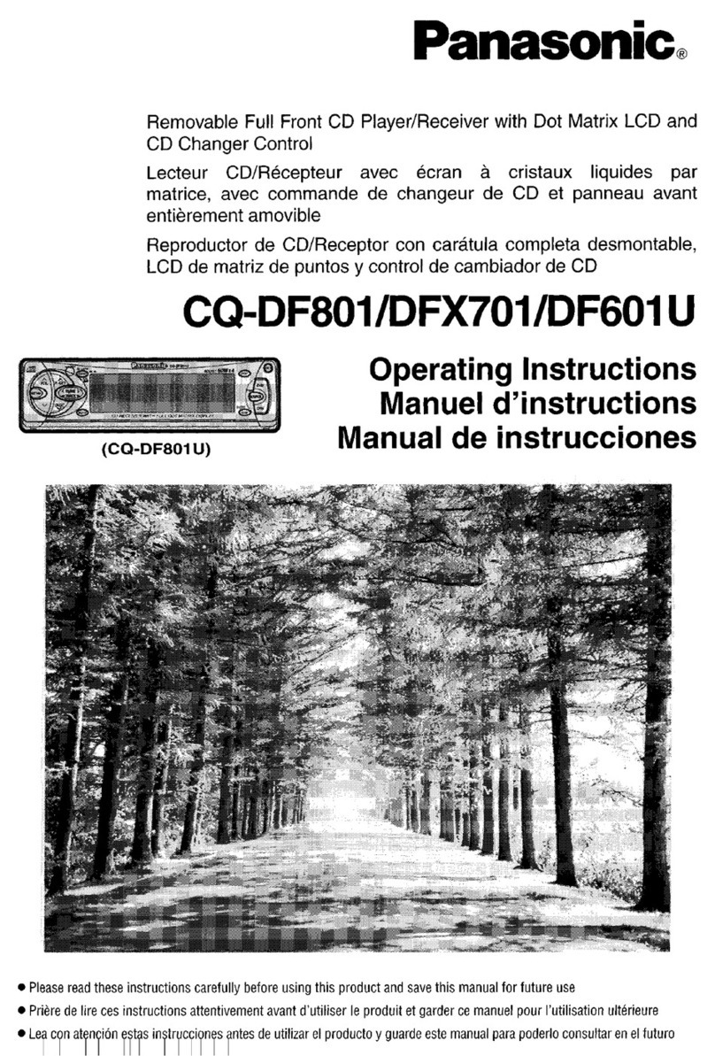 Panasonic CQ-DF801 operating instructions