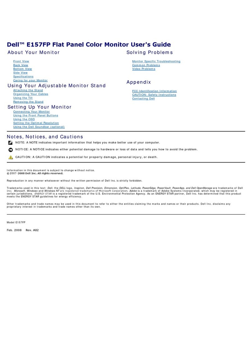 Dell E157FP - 15" LCD Monitor User manual