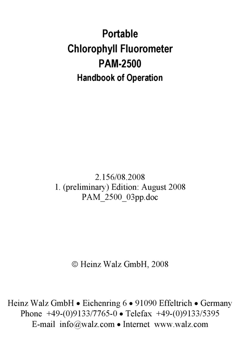 Heinz Walz PAM-2500 User manual