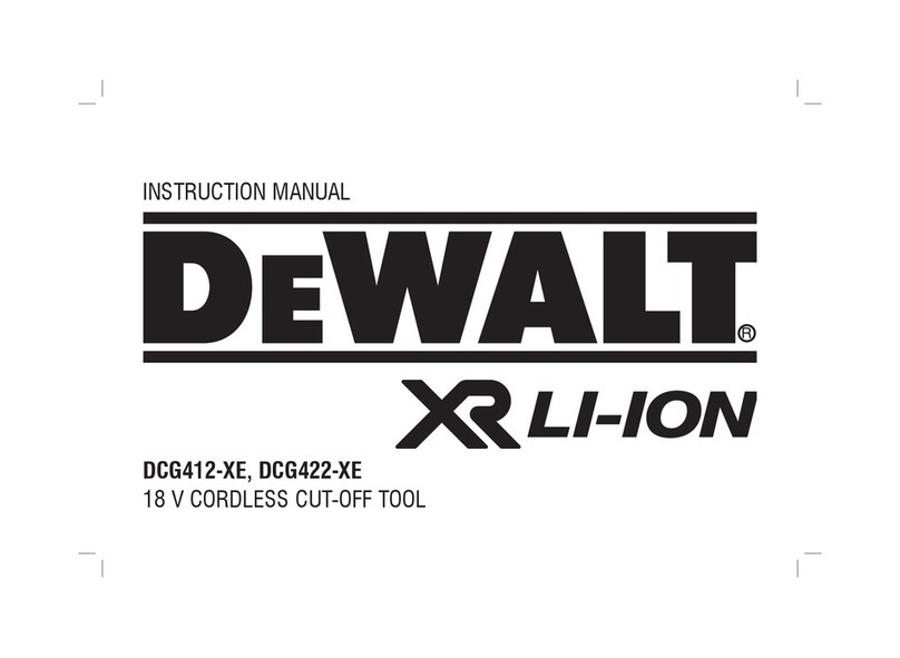 DeWalt XR Li-Ion DCG412-XE User manual DeWalt XR Li-Ion DCG412-XE User manual