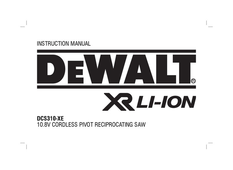 DeWalt XR Li-Ion DCS310-XE instruction manual
