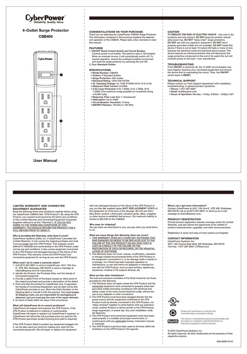 CyberPower CSB404 User manual CyberPower CSB404 User manual