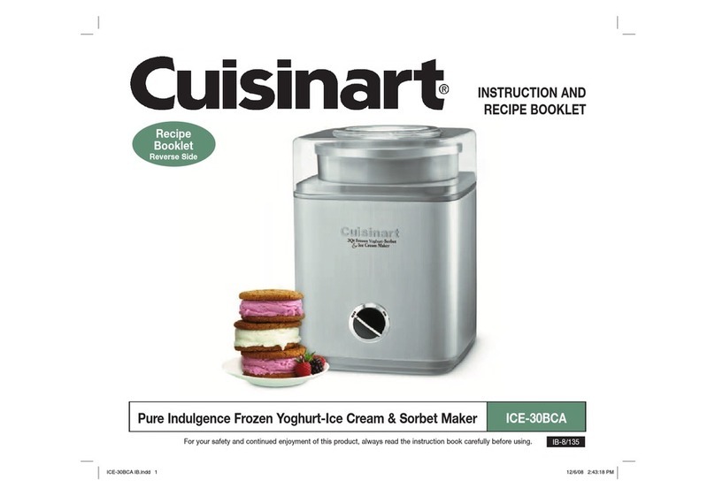 Cuisinart ICE-30BCA Service manual