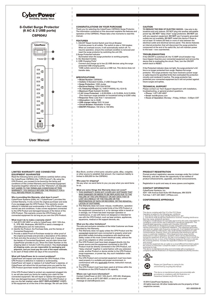 CyberPower CSP604U user manual