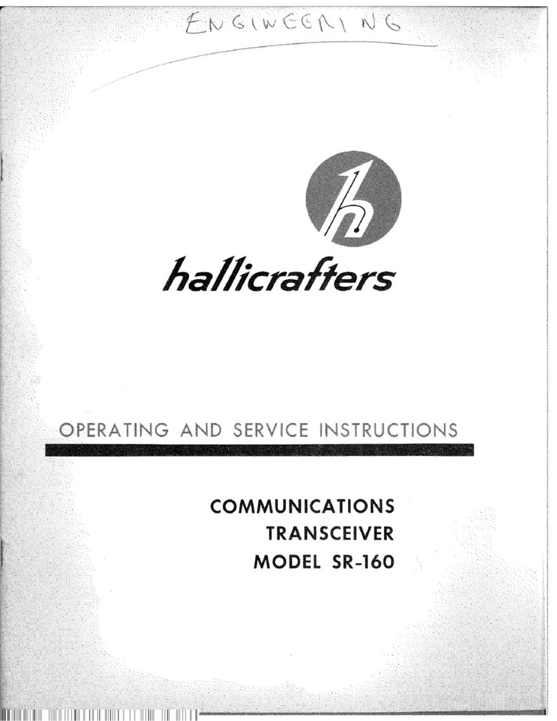 Hallicrafters SR-160 Operating and service instructions