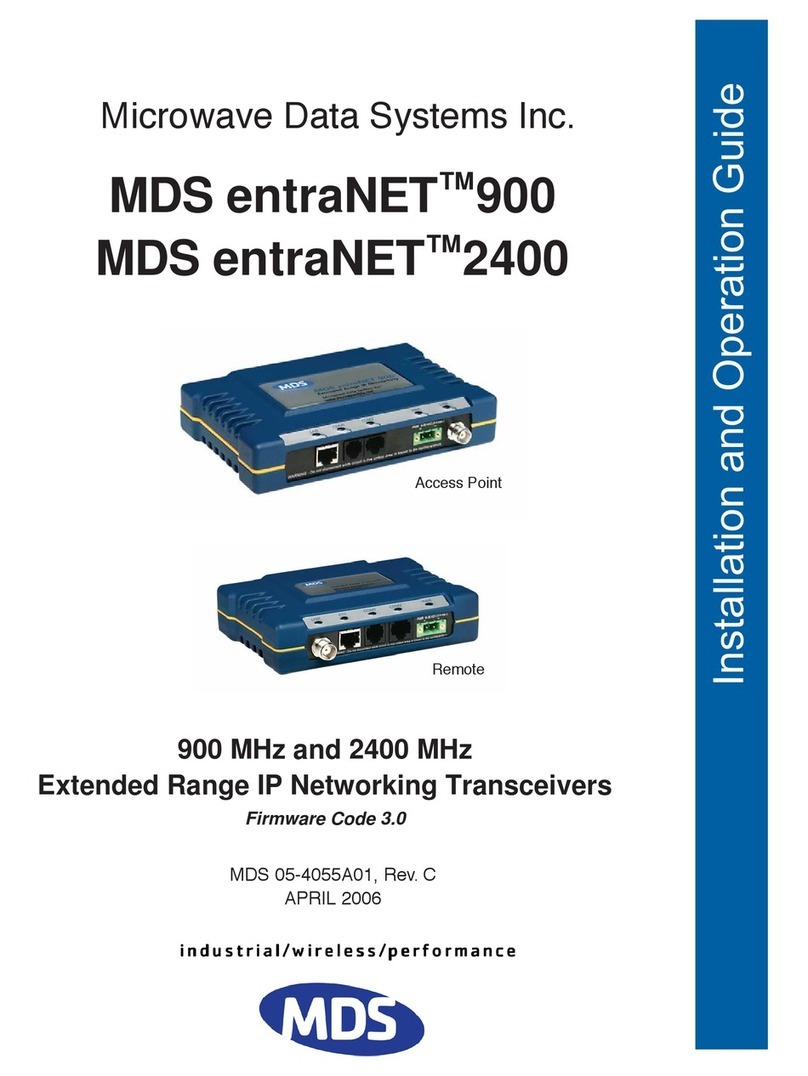 MDS TransNET 900 Operating instructions MDS TransNET 900 Operating instructions