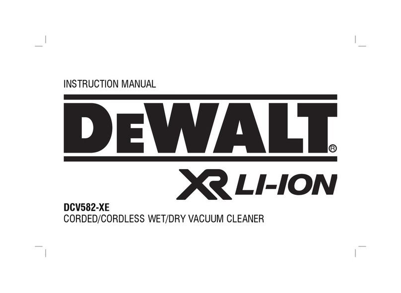 DeWalt XR-LI-ION DCV582-XE instruction manual