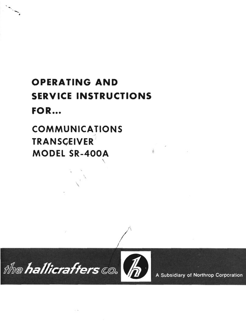 Hallicrafters SR-400A CYCLONE III Operating and service instructions