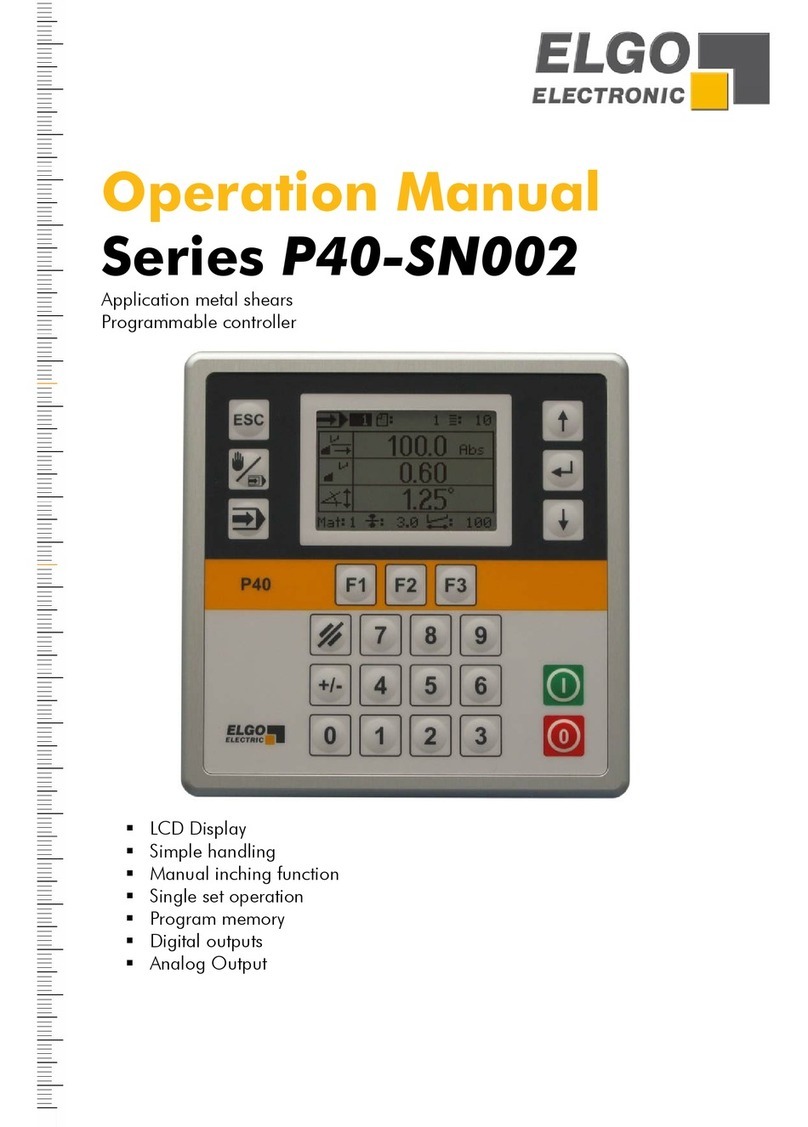 ELGO Electronic P40-SN002 Series User manual