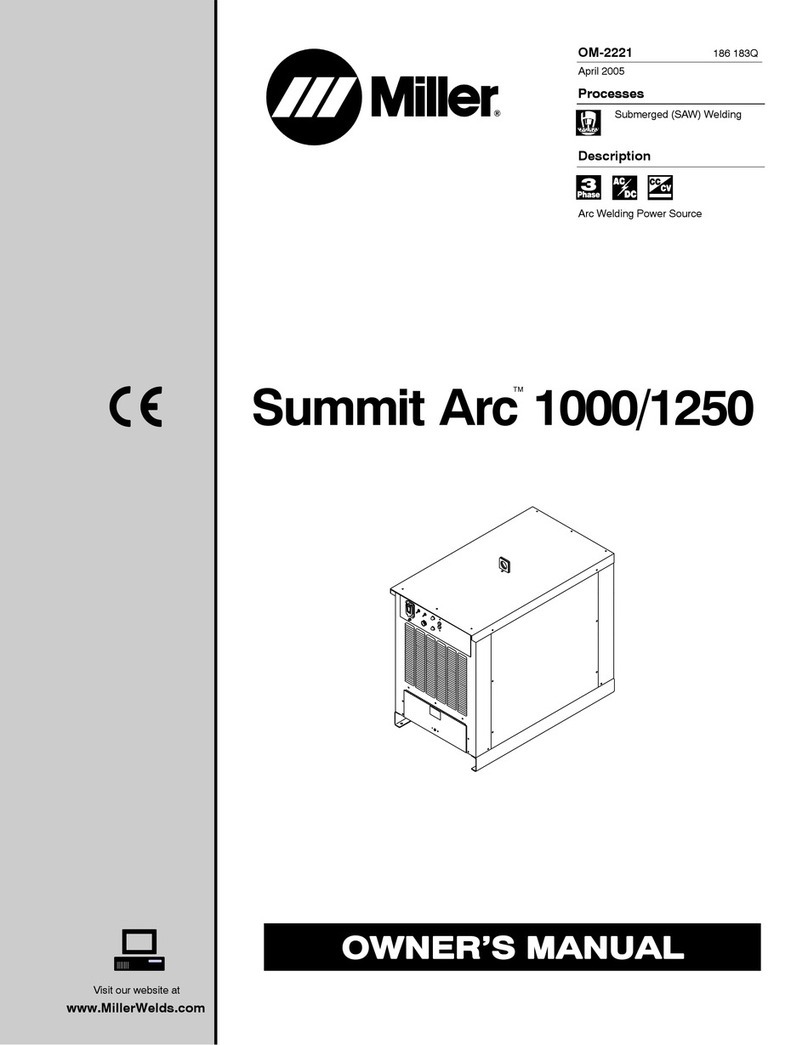 Miller Summit Arc 1000 owner's manual