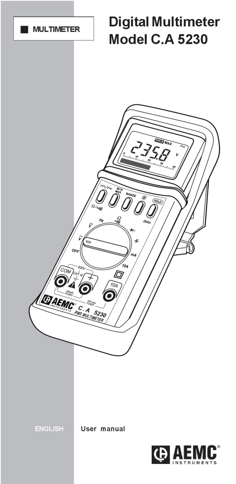 AEMC C.A 5230 User manual