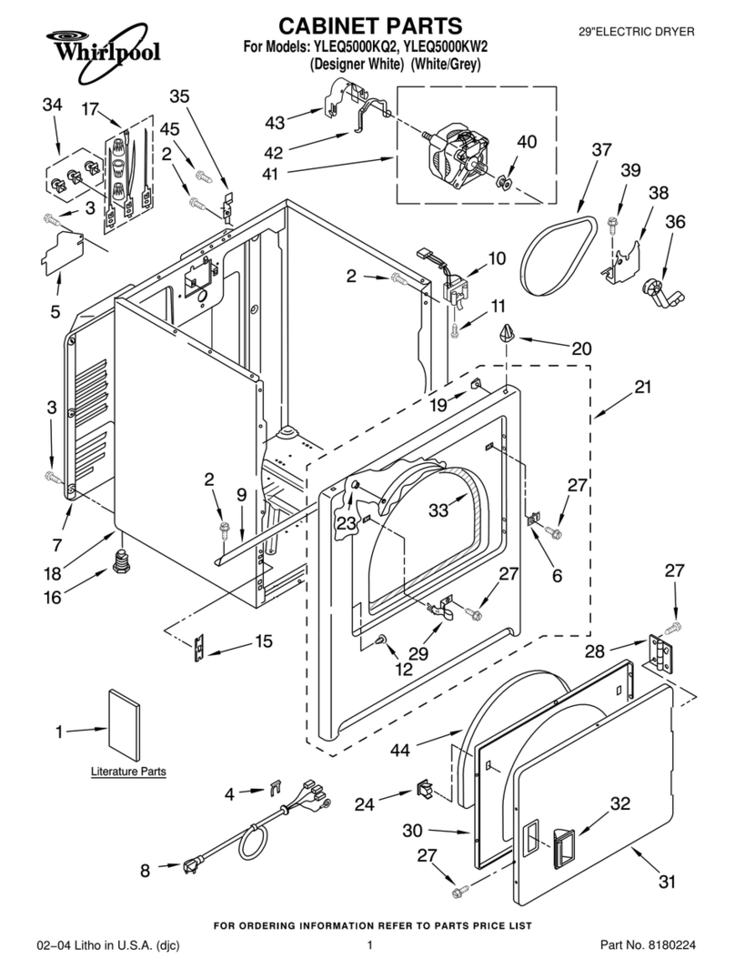 Whirlpool YLEQ5000KQ2 parts list