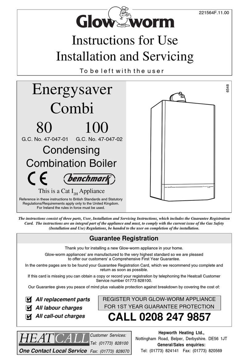 Glowworm Energysaver Combi 80 Instructions for use