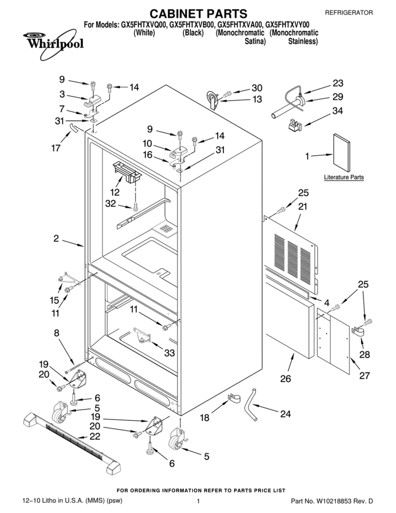 Whirlpool GX5FHTXVQ00 parts list