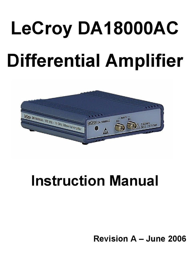 LeCroy DA18000AC User manual