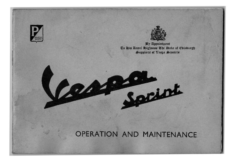 Douglas Vespa Sprint Operation and maintenance