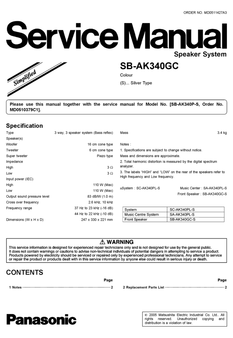 Panasonic SB-AK340GC Service manual