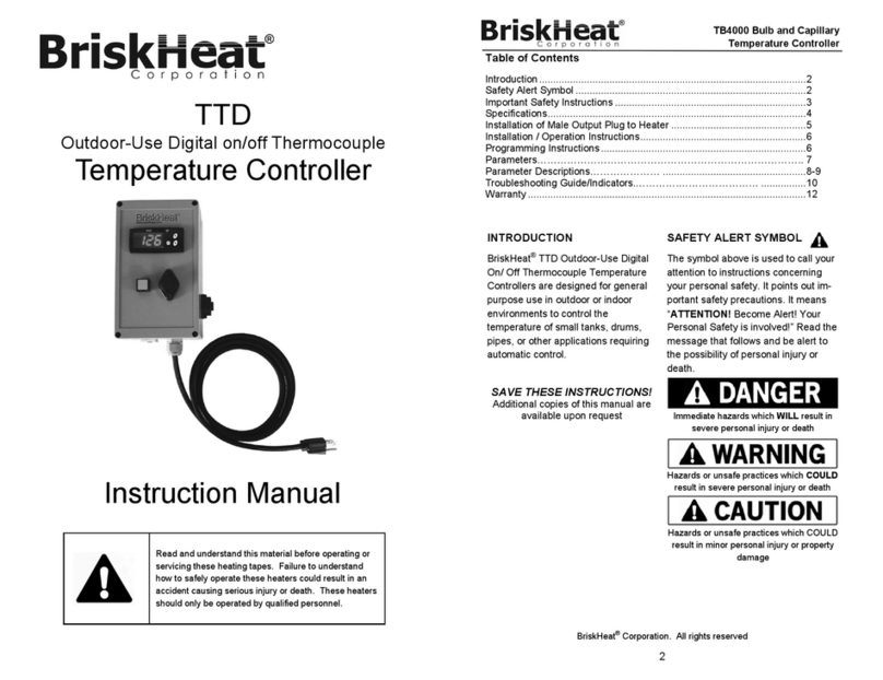 BriskHeat TTD instruction manual