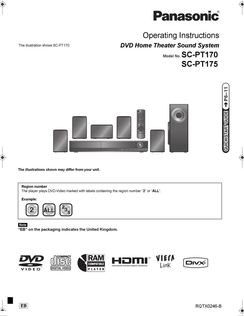 Panasonic SC-PT170 operating instructions