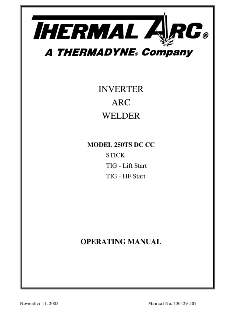 Thermal Arc 250TS DC CC operating manual