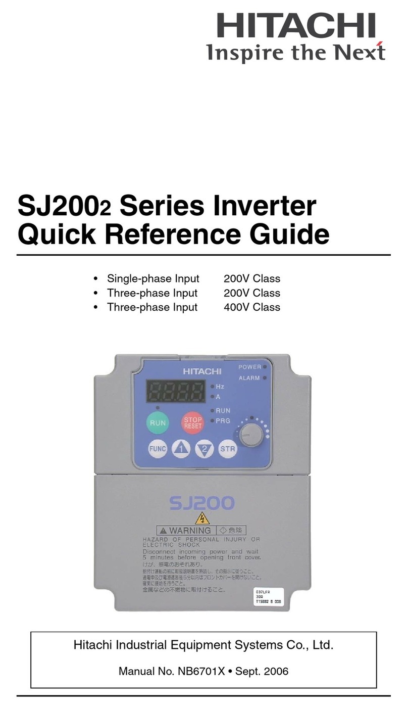 Hitachi SJ2002 Series Quick reference guide