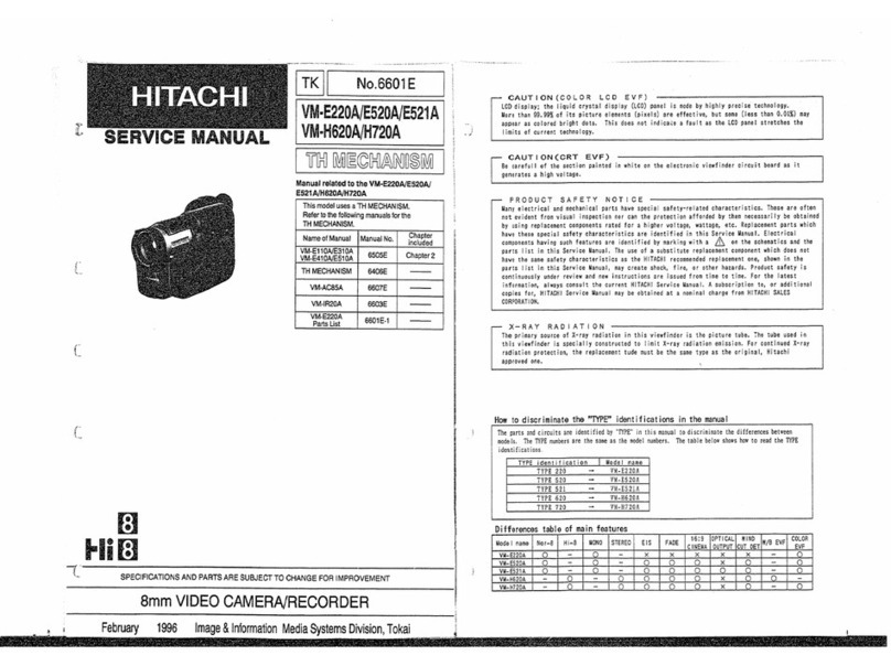 Hitachi VMH-620A - Camcorder Service manual